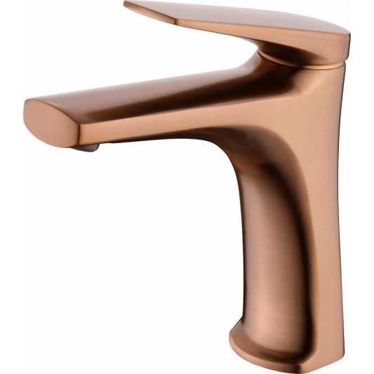 Grifo de lavabo Delos oro rosa cepillado BDD055-1ORC
