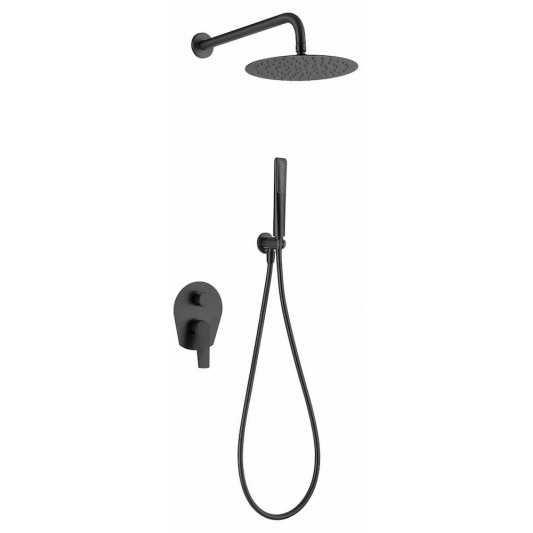 Ducha empotrada monomando Delos negro mate GPD055-NG
