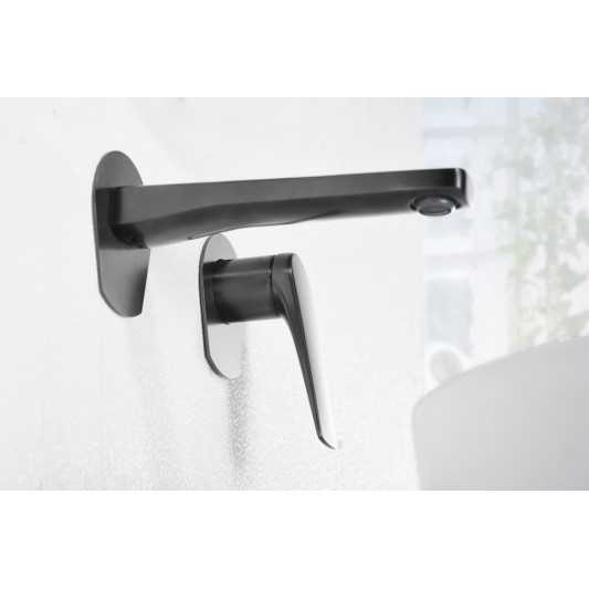 Grifo de lavabo empotrado Delos black gun metal GLD055-BGM