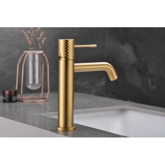 Grifo de lavabo Génova oro cepillado 2