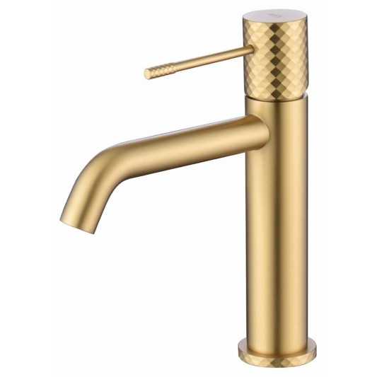 Grifo de lavabo Génova oro cepillado