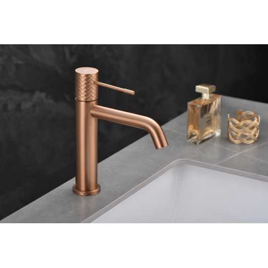 Grifo de lavabo Génova oro rosa cepillado BDG053-1ORC 2