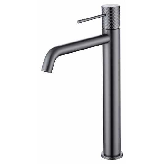 Grifo de lavabo caño alto Génova black gun metal