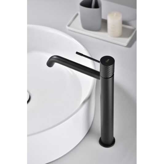 Grifo de lavabo caño alto Génova negro mate BDG053-3NG 2