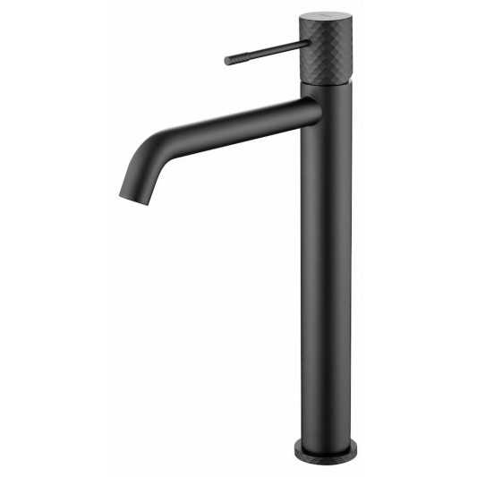 Grifo de lavabo caño alto Génova negro mate BDG053-3NG