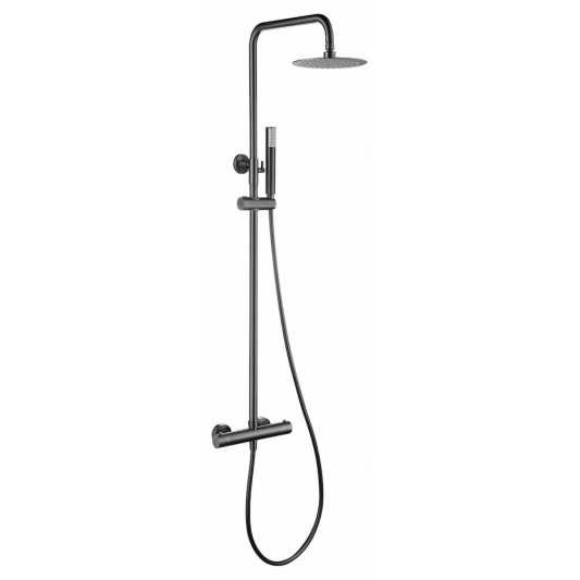 Ducha termostático con barra Génova black gun metal BTG053/BGM
