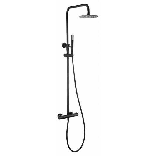 Ducha termostático con barra Génova negro mate BTG053/NG