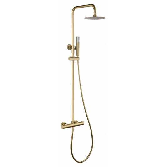 Ducha termostático con barra Génova oro cepillado BTG053/OC