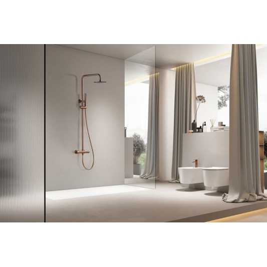 Ducha termostático con barra Génova oro rosa cepillado BTG053/ORC 2