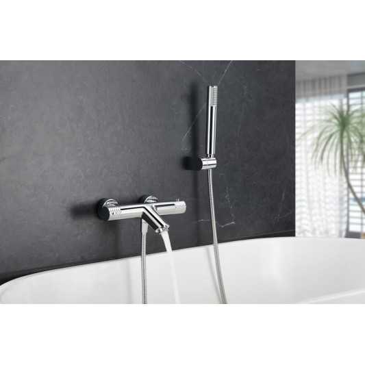 Grifo termostático de bañera con mango Génova cromo BTG053-4 2