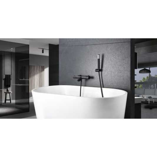 Grifo termostático de bañera con mango Génova negro mate BTG053-4NG 2