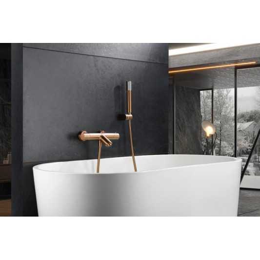 Grifo termostático de bañera con mango Génova oro rosa cepillado BTG053-4ORC 2
