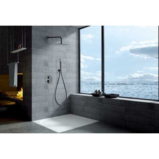 Ducha empotrada termostática Génova black gun metal 2