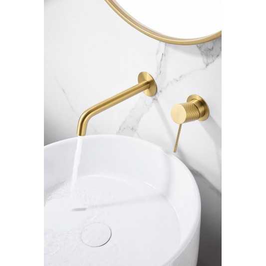 Grifo de lavabo empotrado Génova oro cepillado GLG053/OC