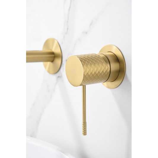 Grifo de lavabo empotrado Génova oro cepillado GLG053/OC 2