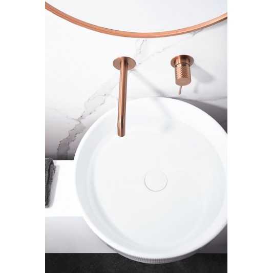 Grifo de lavabo empotrado Génova oro rosa cepillado GLG053/ORC