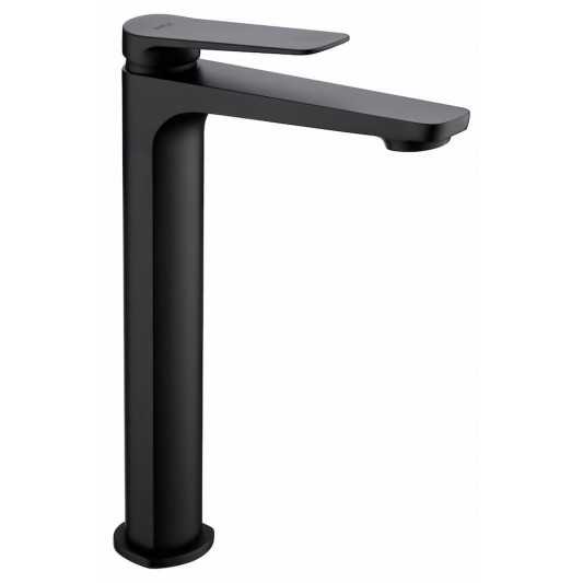 Grifo de lavabo caño alto Nápoles negro mate BDN047-3NG