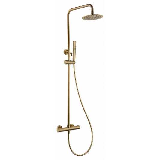 Columna de ducha termostática Nápoles oro cepillado BTN047/OC