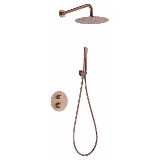 Ducha empotrada termostática Nápoles oro rosa cepillado GTN047/ORC