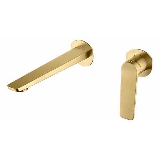 Grifo de lavabo empotrado Nápoles oro cepillado GLN047/OC
