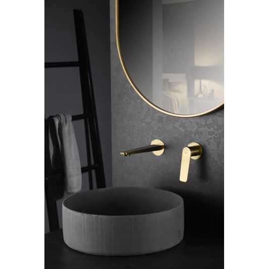 Grifo de lavabo empotrado Nápoles oro cepillado GLN047/OC 2