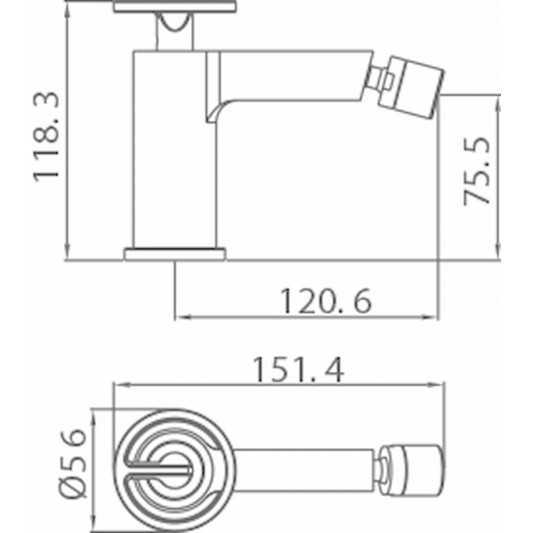 Grifo lavabo monomando Olimpo BDC033-2NG 2