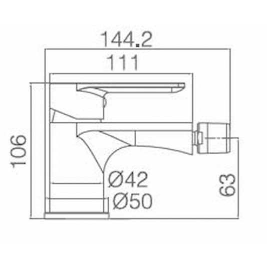 Grifo bidé Monomando Saona BDO020-2 2