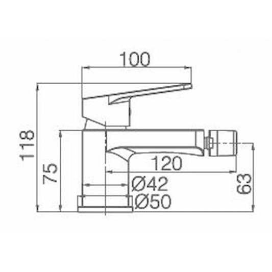Grifo lavabo bidé Teide BDT021-2 2