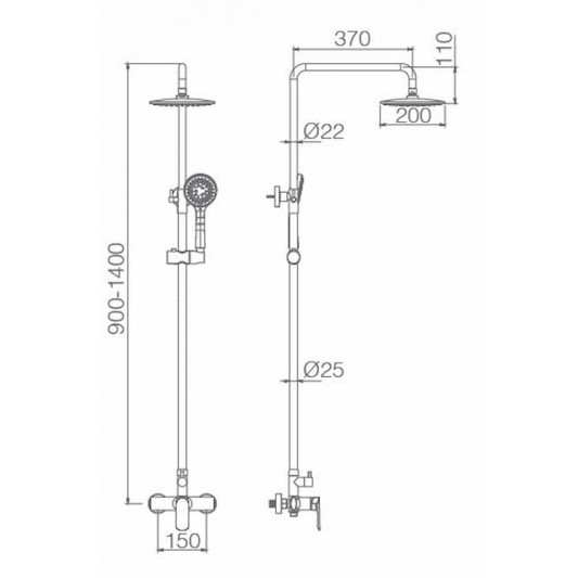 Monomando Ural Rociador de Acero BDG040 2