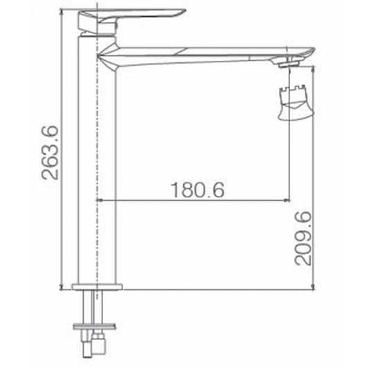 Grifo lavabo CAÑO ALTO Ural BDG040-3NQ 2