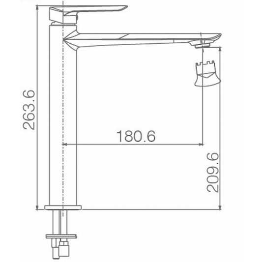 Grifo lavabo CAÑO ALTO Ural BDG040-3NG 2