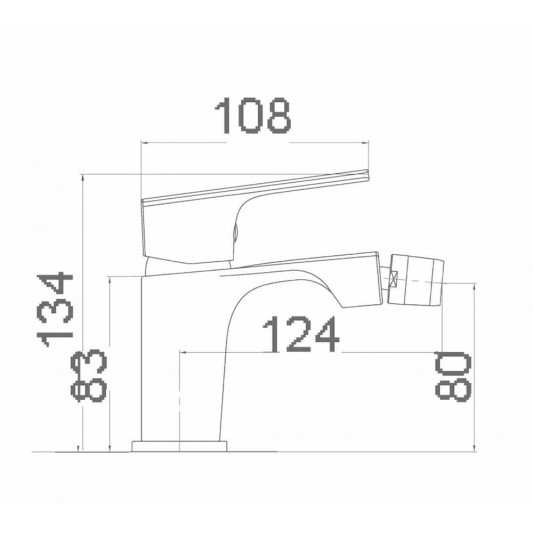Grifo monomando bide Bali BDI017-2 2