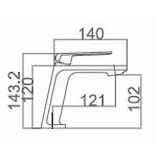 Grifo lavabo Monomando Fiyi BDF016-1 2