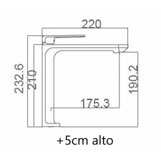 Grifo caño extra alto (+5cm) Monomando Fiyi BDF016-5 2