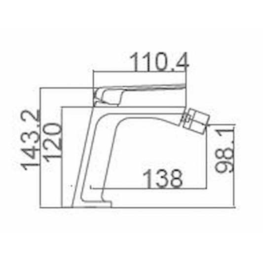 Grifo Bide Monomando Fiyi BDF016-2 BL 2