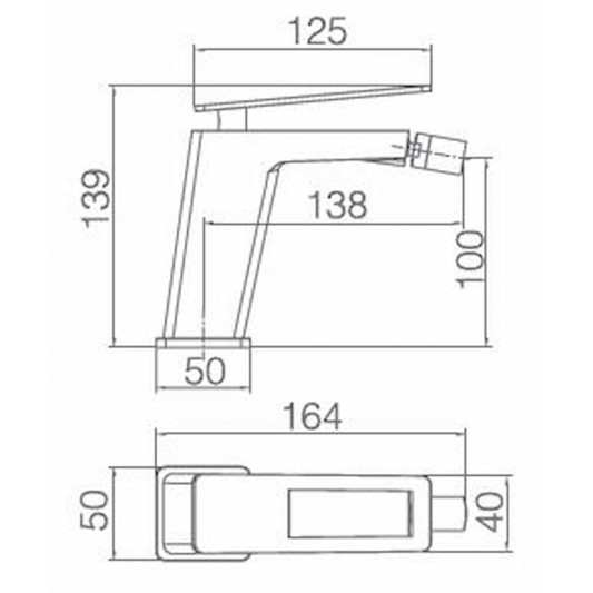 Grifo Monomando bide Suecia BDC032-2 2