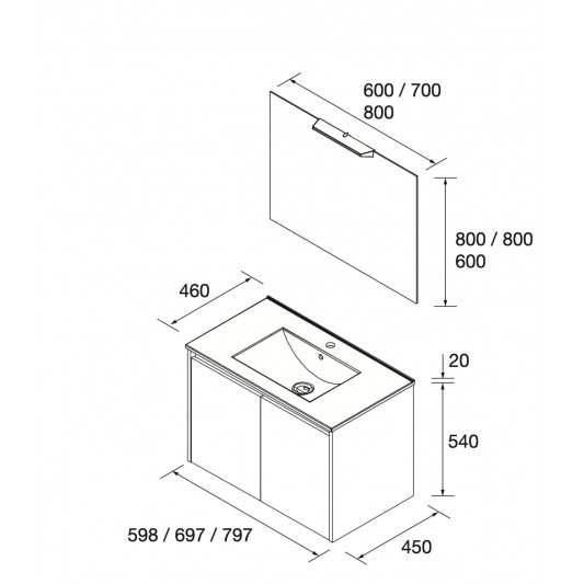 Mueble baño Noja de Salgar - Bañoweb.es 2