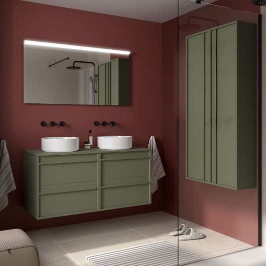 Mueble baño suspendido ATTILA de 140 lav. posar N