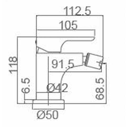 Grifo monomando bide Nassau BDU014-2 2