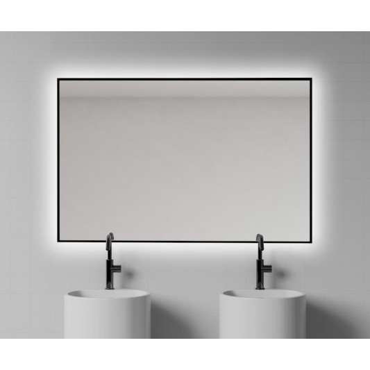 Espejo rectangular led B-951 marco negro