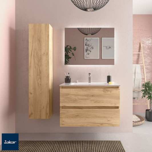 SALGAR BEQUIA Mueble de baño suspendido con lavabo Constanza 60-70-80-100 6 colores