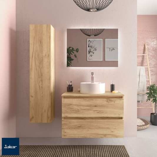 SALGAR BEQUIA Mueble de baño suspendido con lavabo lisboa 60-70-80-100 6 Colores