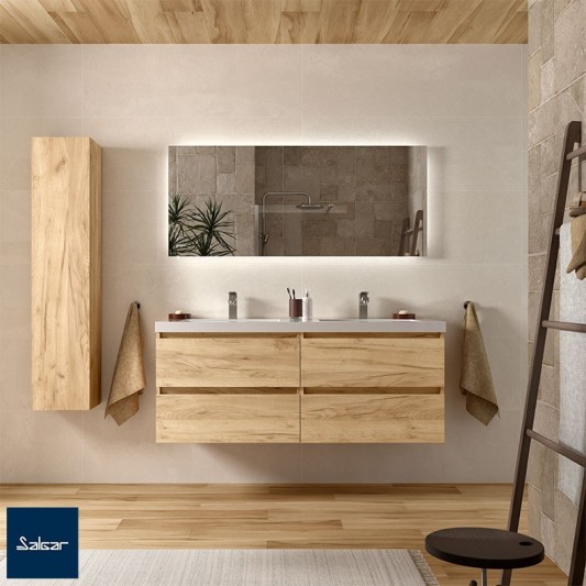 SALGAR BEQUIA Mueble de baño suspendido con lavabo Toscana 140 ( 5 COLORES )