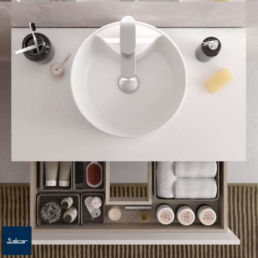 SALGAR BEQUIA Mueble de baño suspendido con lavabo lisboa 60-70-80-100 6 Colores 2