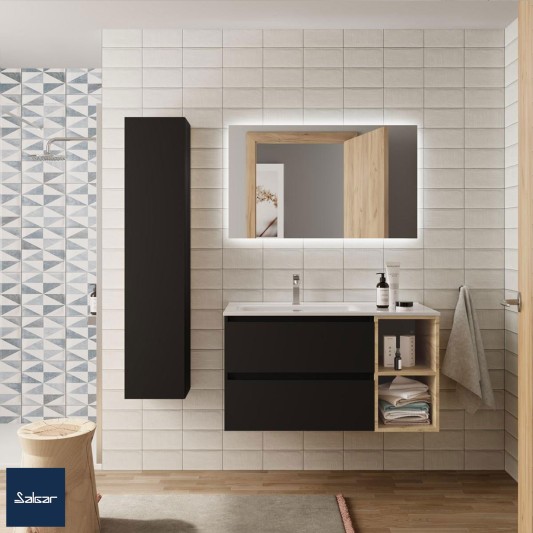 Conjunto mueble de baño suspendido 100 con lavabo Constanza desp. Bequia Salgar