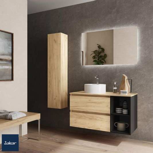 Conjunto mueble de baño suspendido 90 con lavabo Lisboa Bequia Salgar 2
