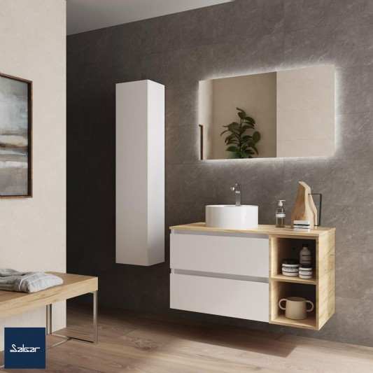 Conjunto mueble de baño suspendido 100 con lavabo Lisboa desp. Bequia Salgar