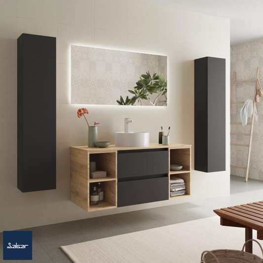 Conjunto mueble de baño suspendido 120 con lavabo Lisboa Bequia Salgar
