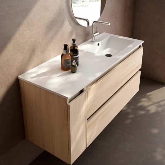 Mueble de baño suspendido Box de 2 C + 1 P de Visobath 80-90-100 Laminado