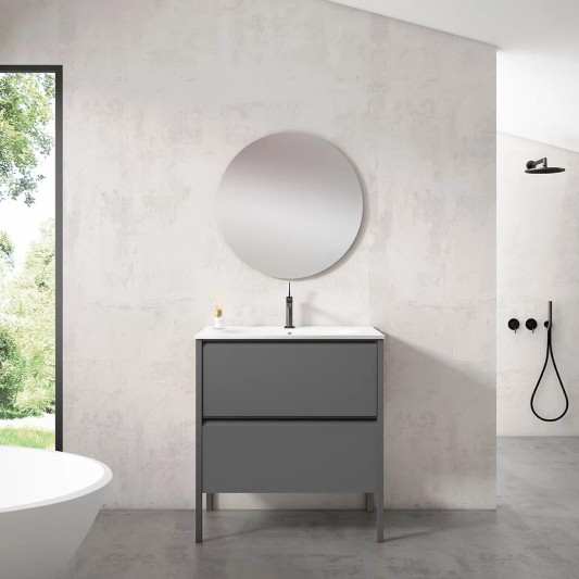 Mueble de baño con patas ICON 2 cajones de Visobath 80-100-120